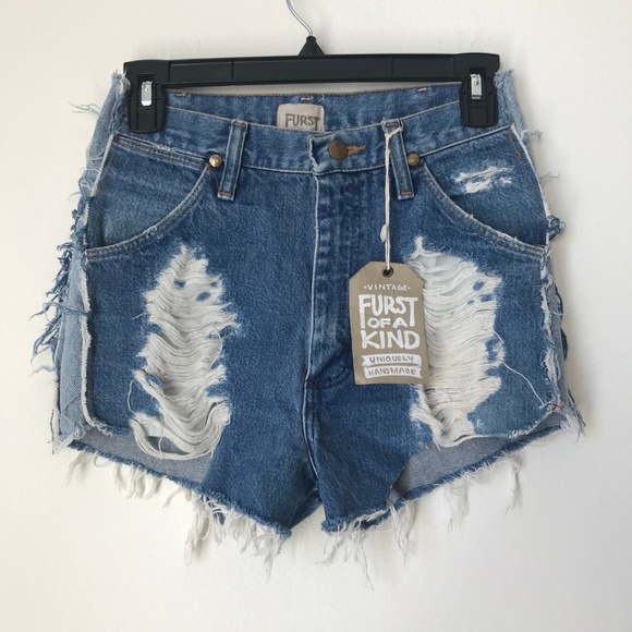 [LF] Furst of a Kind Wrangler Distress Shorts